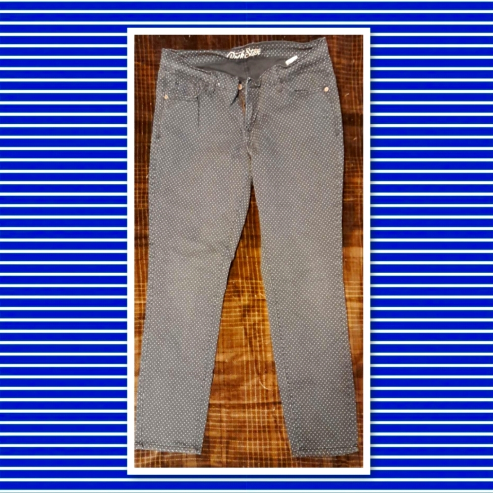 Old Navy ROCKSTAR Blue Polka dots Size 14 Regular